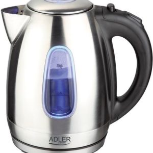 Adler AD 1223 vedenkeitin 1,7 L musta, ruostumaton teräs 2200 W