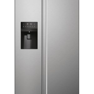 Haier SBS 90 Serie 5 HSR5918DIMP Vapaasti seisova kaksipuolinen jääkaappi-pakastin yhdistelmä 511 l D Platina, ruostumaton teräs
