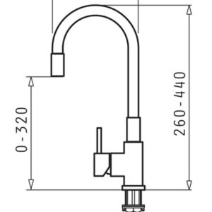 Keittiöhana PYRAMIS FLESSI black edition