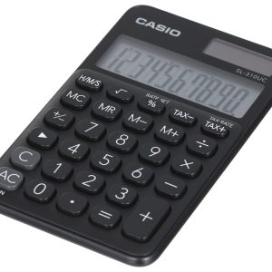 CASIO-LASKINTAKU SL-310UC-BK MUSTA, 10-NUMEROINEN NÄYTTÖ
