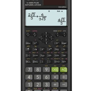 CASIO FX-85ESPLUS-2 B LASKIN SCIENTIFIC 252 FUNCTIONS 77X162MM, pahvilaatikko, MUSTA