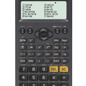 CASIO FX-85CEX TIETEELLINEN LASKIN, TOIMISTO, KOULU, 379 TOIMINTOJA, 77X166MM, MUSTA