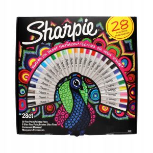 Pysyvä merkkisetti Sharpie - 28 väriä Peacock