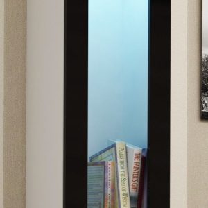 Cama Cabinet VIGO "90" lasi 90/35/32 valkoinen/musta kiiltävä