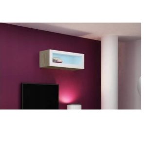 Cama Cabinet VIGO "90" lasi 90/35/32 sonoma/valkokiilto