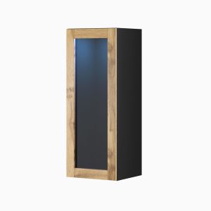 Cama kaappi VIGO "90" lasi 90/35/32 musta/wotan tammi