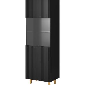 Vitriinikaappi PAFOS 60x40x182 mattamusta