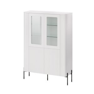 Cama VERA näyttökaappi 110x40x160 matta valkoinen