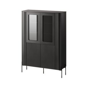 Cama VERA näyttökaappi 110x40x160 mattamusta