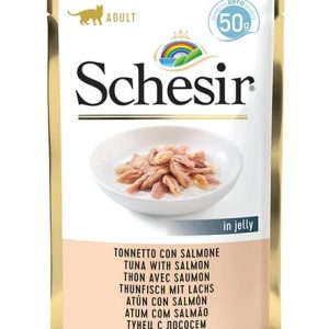 SCHESIR hyytelössä Tonnikala lohen kanssa - kissan märkäruoka - 50 g