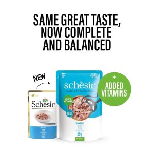 SCHESIR hyytelössä Tonnikala meribassilla - kissan märkäruoka - 85 g