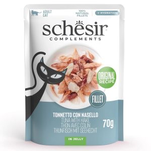 SCHESIR Tonnikala kummelitursalla hyytelössä - kissan märkäruoka - 70g