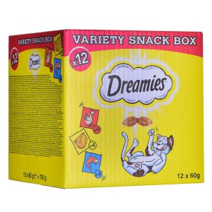 DREAMIES Variety Snack Box - kissan herkkuja - 12x60 g