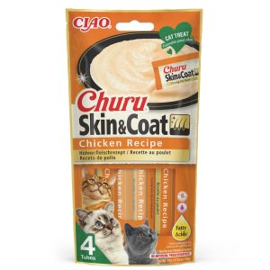 INABA Churu Skin & Coat Chicken resepti - kissan herkkuja - 4x14g
