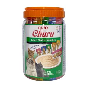 INABA Churu Varieties Kanaa ja tonnikalaa - kissan herkkuja - 50 x 14g