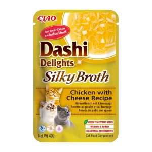 INABA CAT Dashi Delights Silky Broth Chicken juustolla - herkku kissoille - 40g