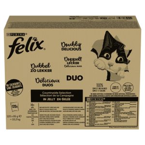 PURINA Felix Fantastic Duo Mix Countryside - kissan märkäruoka - 120x85g