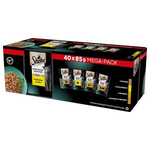 SHEBA Selection Select Slices Siipikarjan makuiset - kissan märkäruoka - 40 x 85 g