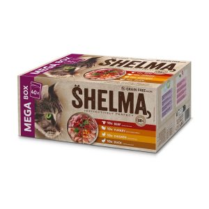 SHELMA kanan, naudan, ankan ja kalkkunan kanssa - kissan märkäruoka - 40x85g