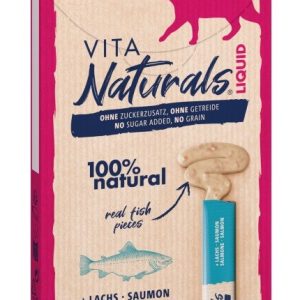 VITAKRAFT Vita Naturals Liquid Salmon - kissan herkkuja - 5 x 15 g