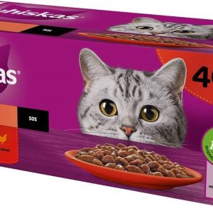 WHISKAS Classic Meals Mix - kissan märkäruoka - 40x85g