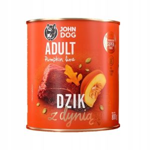 JOHN DOG Pumpkin Adult Boar kurpitsalla - Koiran märkäruoka - 6x800g
