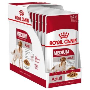 ROYAL CANIN SHN Medium Adult kastikkeessa - märkäruoka aikuisille koirille - 10x140g