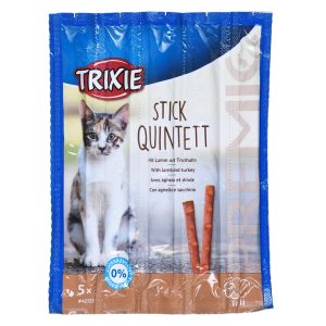 Snacks Premio Sticks-lammasta kalkkunankuivatulla kissanruoalla-5x5g