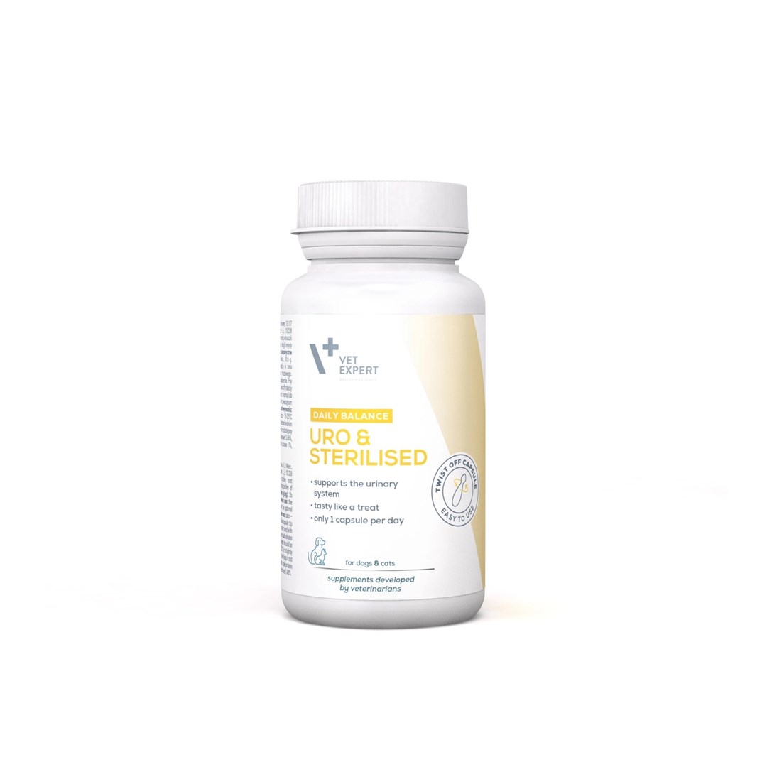VETEXPERT Uro & Sterilized - lisäravinteet koirille ja kissoille - 30 kpl