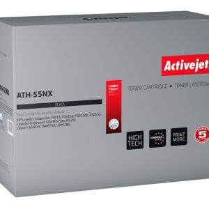 Activejet ATH-55NX -väriaine (korvaa HP 55X CE255X:lle, Canon CRG-724H; Supreme; 12500 sivua; musta)