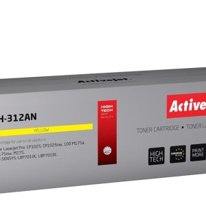 Activejet ATH-312AN -väriaine (korvaa Canonille, HP 126A CRG-729Y, CE312A; Premium; 1000 sivua; keltainen)
