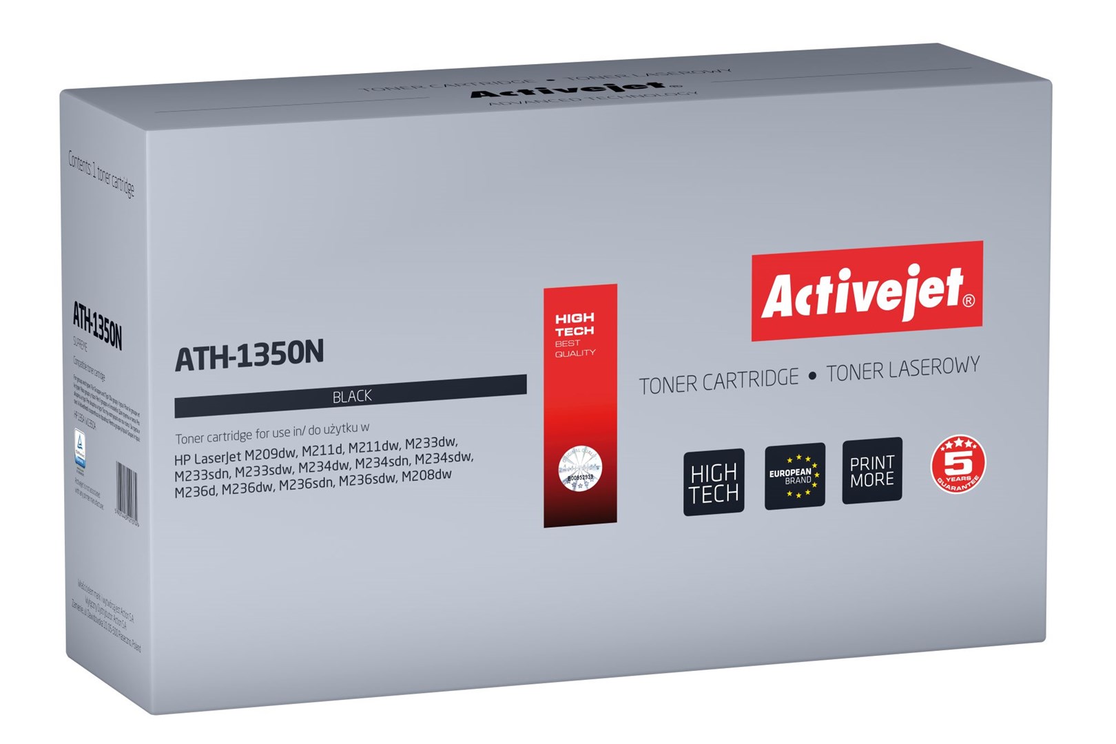 Activejet ATH-1350N väriaine (korvaava HP W1350A; HP135A; HP 135A; Supreme; 1100 sivua; musta)