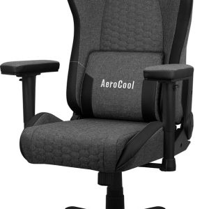 Aerocool CROWNASHBK, Ergonominen pelituoli, Säädettävät tyynyt, AeroWeave-tekniikka, Musta