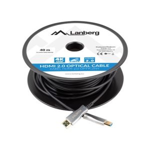 Lanberg CA-HDMI-20FB-0400-BK optinen kaapeli HDMI M/M 40m v2.0 4K AOC
