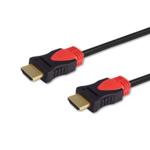 Savio CL-141 HDMI-kaapeli 10 m HDMI Type A (Standard) Musta,Punainen