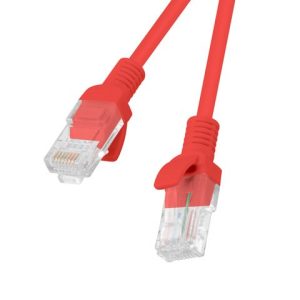 PATCHCORD KAT.5E UTP 1,5 M CZERWONY FLUKE PASSED LANBERG 10-PACK