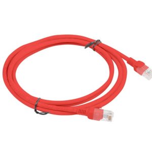 PATCHCORD KAT.5E UTP 2M CZERWONY FLUKE PASSED LANBERG 10-PACK
