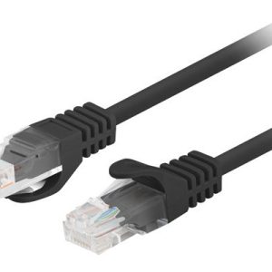 Lanberg PCU6-20CC-0200-BK verkkokaapeli Musta 2 m Cat6 U/UTP (UTP)