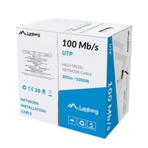 LANBERG LAN UTP CABLE 100MB/S 305M JOHDIN CCA MUSTA