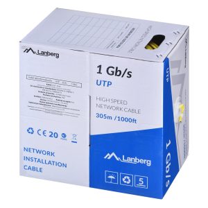 LANBERG UTP CABLE 1GB/S 305M JOHTO CCA KELTAINEN