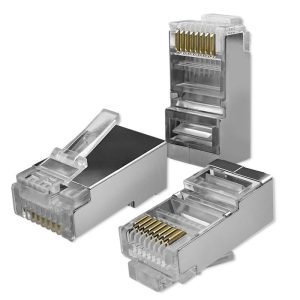 Qoltec 54556 RJ45 modulaarinen liitin | CAT6 | FTP |Kullatut koskettimet | 100 kappaletta