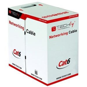 Techly U/UTP Hank Cable Cat.6 CCA 305m tasainen harmaa