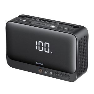 Baseus Super Energy BS-CH013 4in1 - käynnistin polttimella, 6000 mAh akkupankki, kompressori (musta)