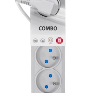 Activejet harmaa jatkojohto johdolla ACJ COMBO 5G/3M/BEZP. AUT/S