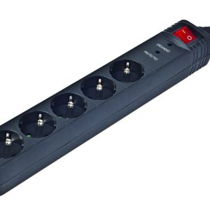 Gembird SPG5-C-10 ylijännitesuoja musta 5 AC pistorasia(a) 250 V 3 m