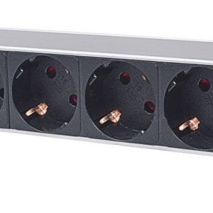 Intellinet Vertical Rackmount 12-lähtöisen virranjakeluyksikkö (PDU), EU CEE 7/3 -pistorasiat, On/Off-kytkin ja ylikuormitussuoja, sisäänrakennettu 1,8 metrin virtajohto EU CEE 7/4 -liittimellä