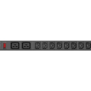 LANBERG POWER STRIP PDU RACK (1U, 16A, 2XC19,8XC13)