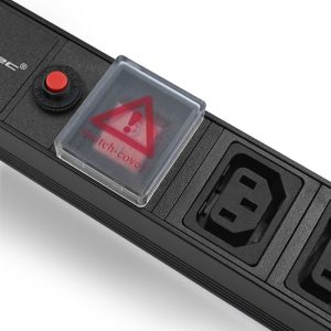 Qoltec 53998 Virtajohto RACK 19" | 1U | 10A | PDU | 8xIEC C13 | 2m