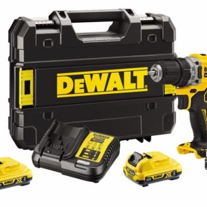 DEWALT DCD701D2-QW akkuporakone 2x 12V 2Ah XR TSTAK musta, keltainen