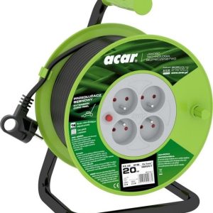 Acar PZ-4Z/OTM H05VV-F 3G1.0 20M sisäänvedettävä jatkojohto